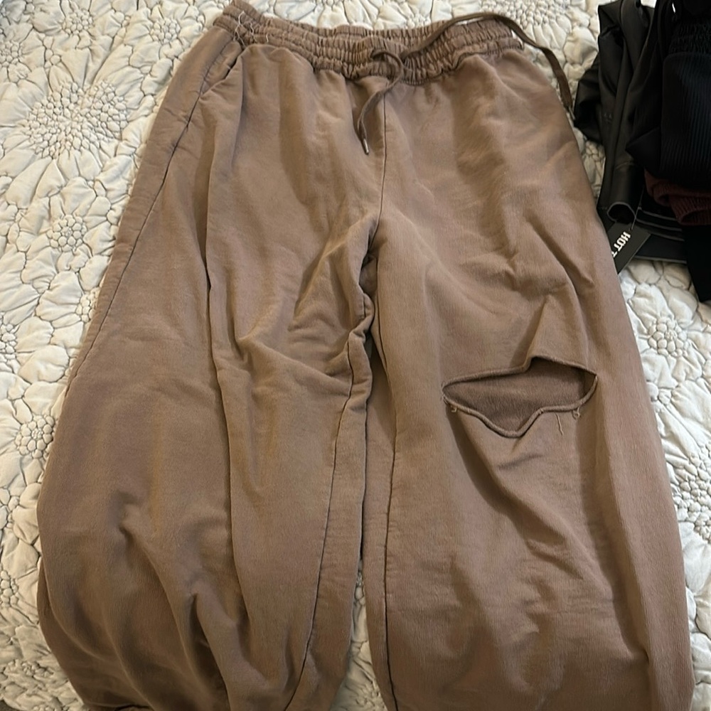 Wide leg track pant